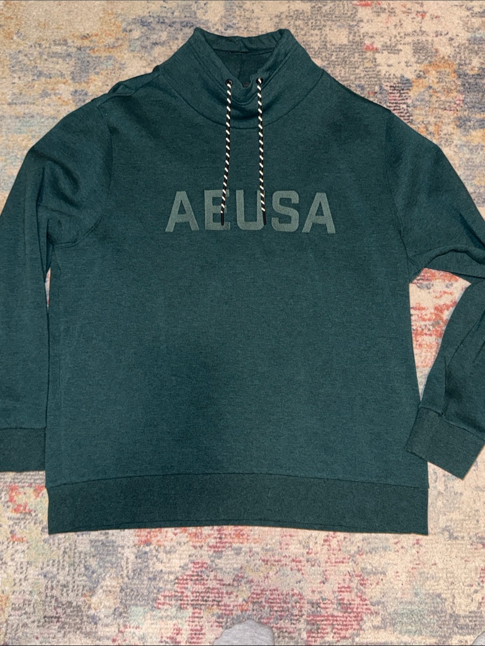 American Eagle Outfitters Dark Teal Funnel Neck Pullover